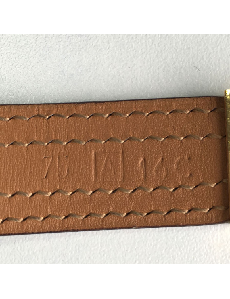 Ceinture HERMES Vintage en cuir noir T75