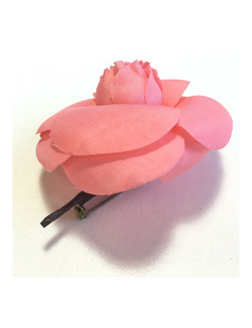 Broche CHANEL rose en soie