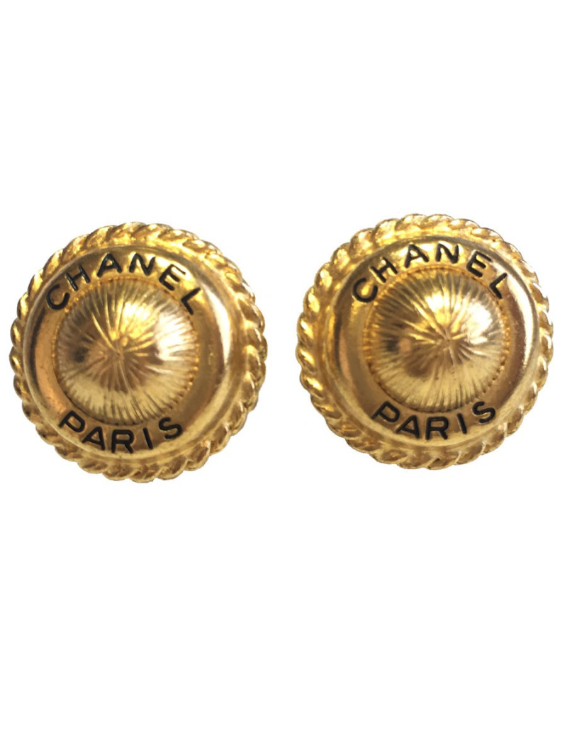 Boucles d'oreille clips CHANEL 95’ dorés