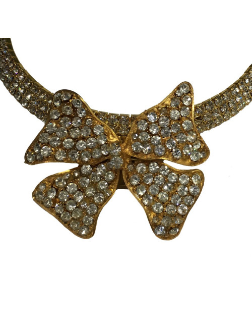 Collier Marguerite de Valois nœud strass 