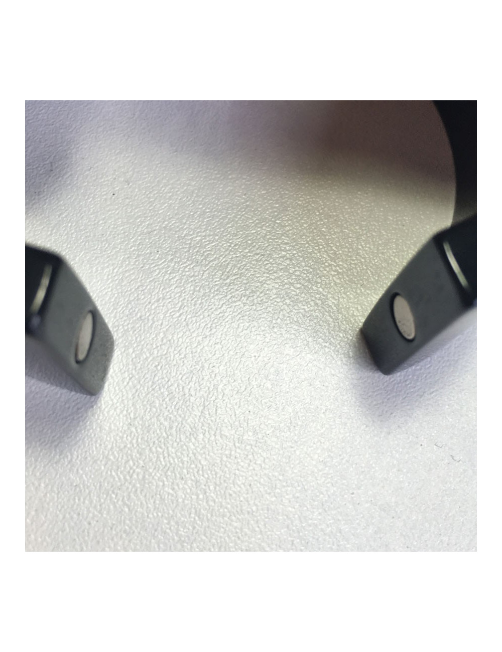 CHANEL cuff in black plastic and inclusion of white rhinestones