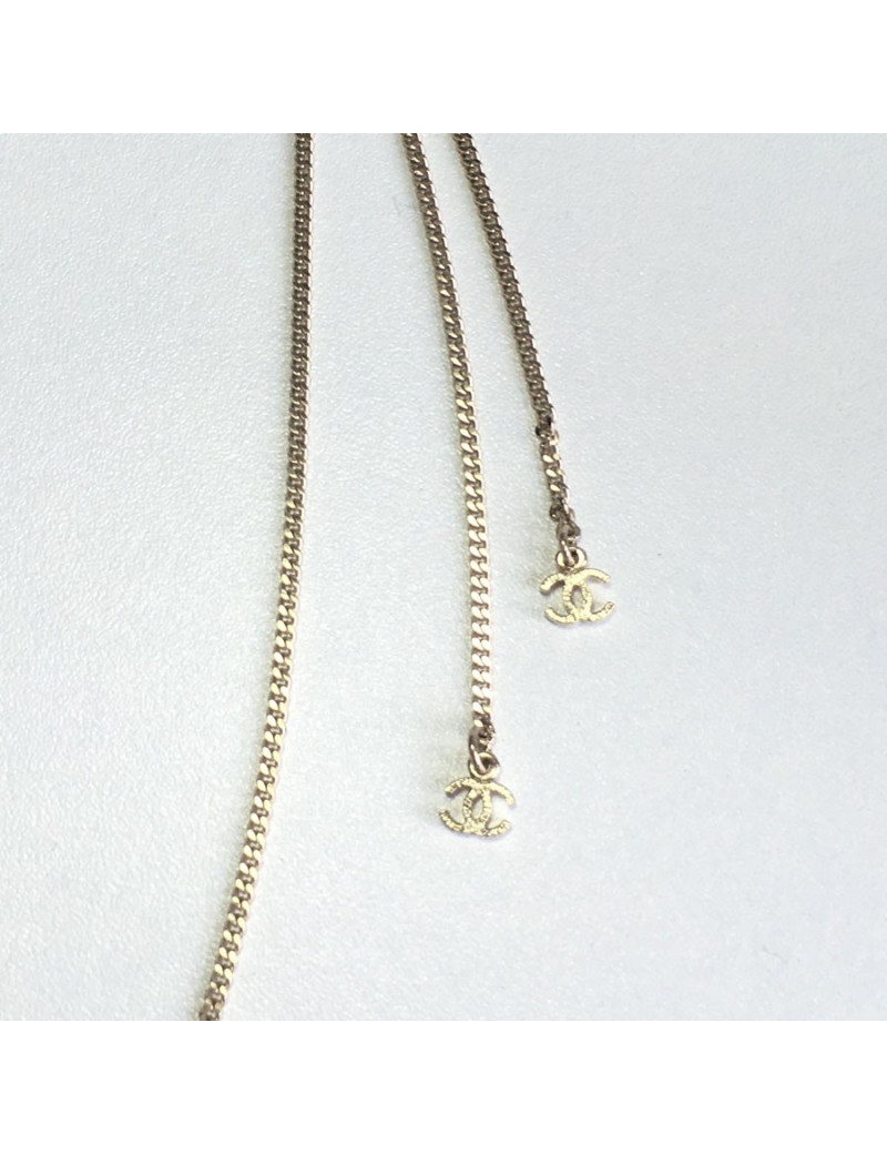 Golden "5" CHANEL metal necklace