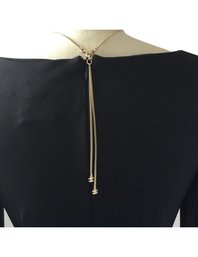 Golden "5" CHANEL metal necklace