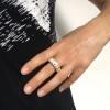 CHANEL ring in gold metal and Pearly Pearl T53