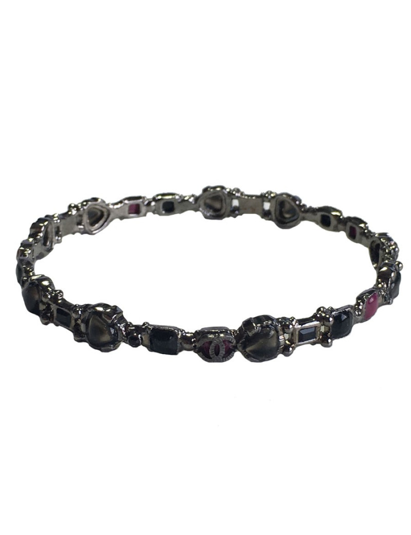 Bracelet CHANEL  fushia et noir
