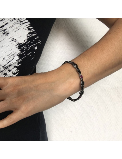 Bracelet CHANEL  fushia et noir