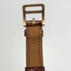  Kelly watch HERMES bracelet Brown alligator and jewelry gold plated