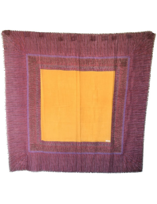 Châle CHANEL en laine et soie multicolore