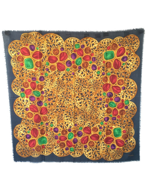 Grey blue in wool and silk CHANEL shawl