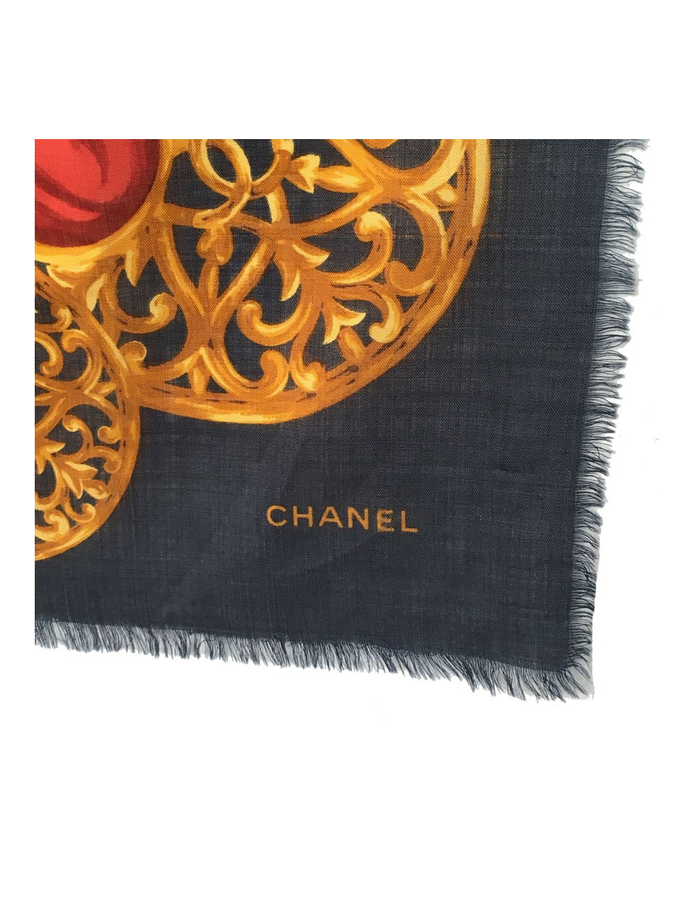 Grey blue in wool and silk CHANEL shawl
