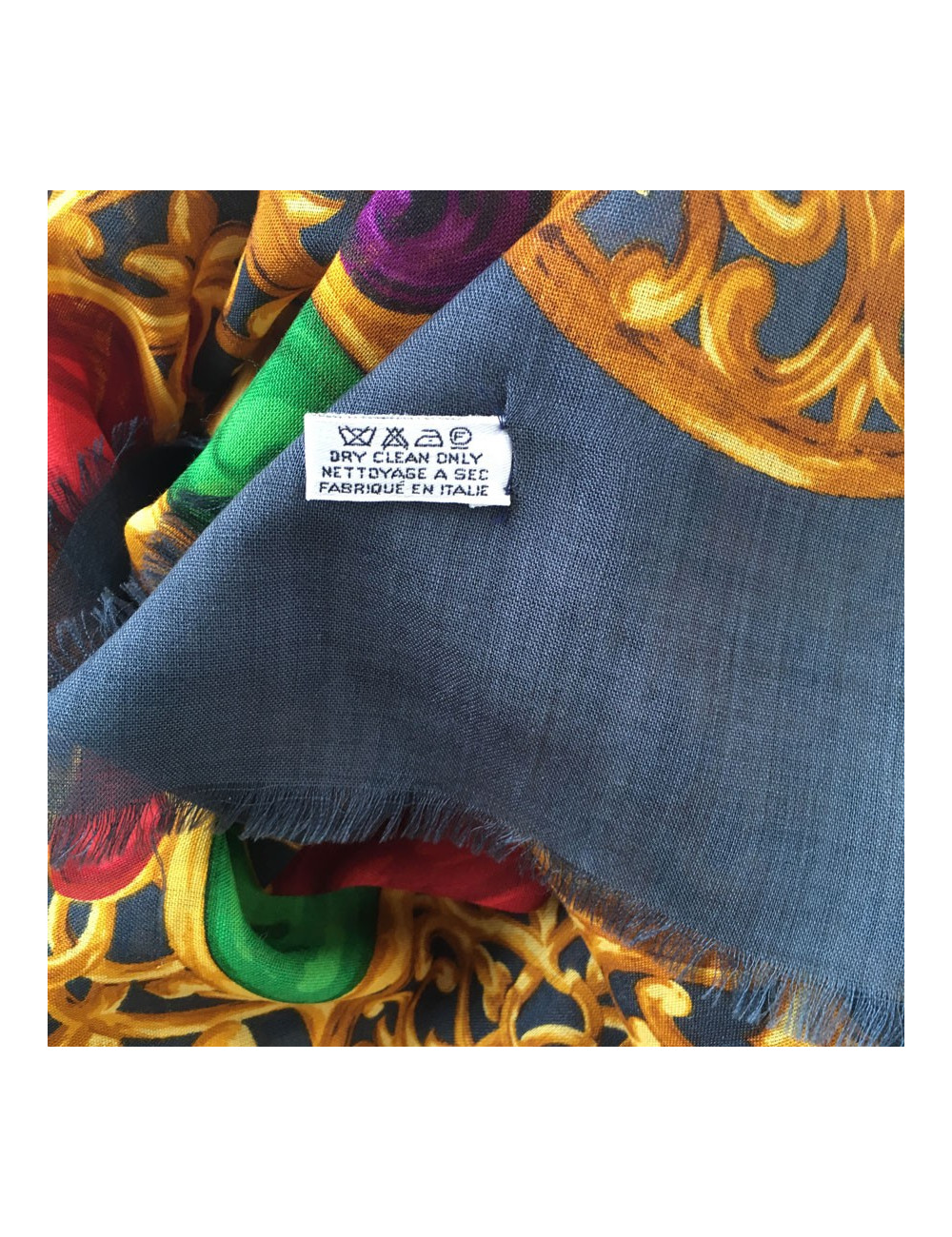 Grey blue in wool and silk CHANEL shawl