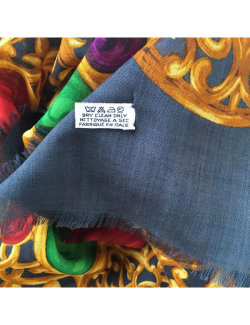 Grey blue in wool and silk CHANEL shawl