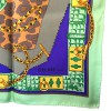 CELINE green silk scarf