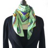 CELINE green silk scarf