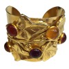 Philippe FERRANDIS cufflinks in gold metal and resin multicolor