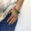 Bracelet HERMES PM en émail multicolore finition palladié