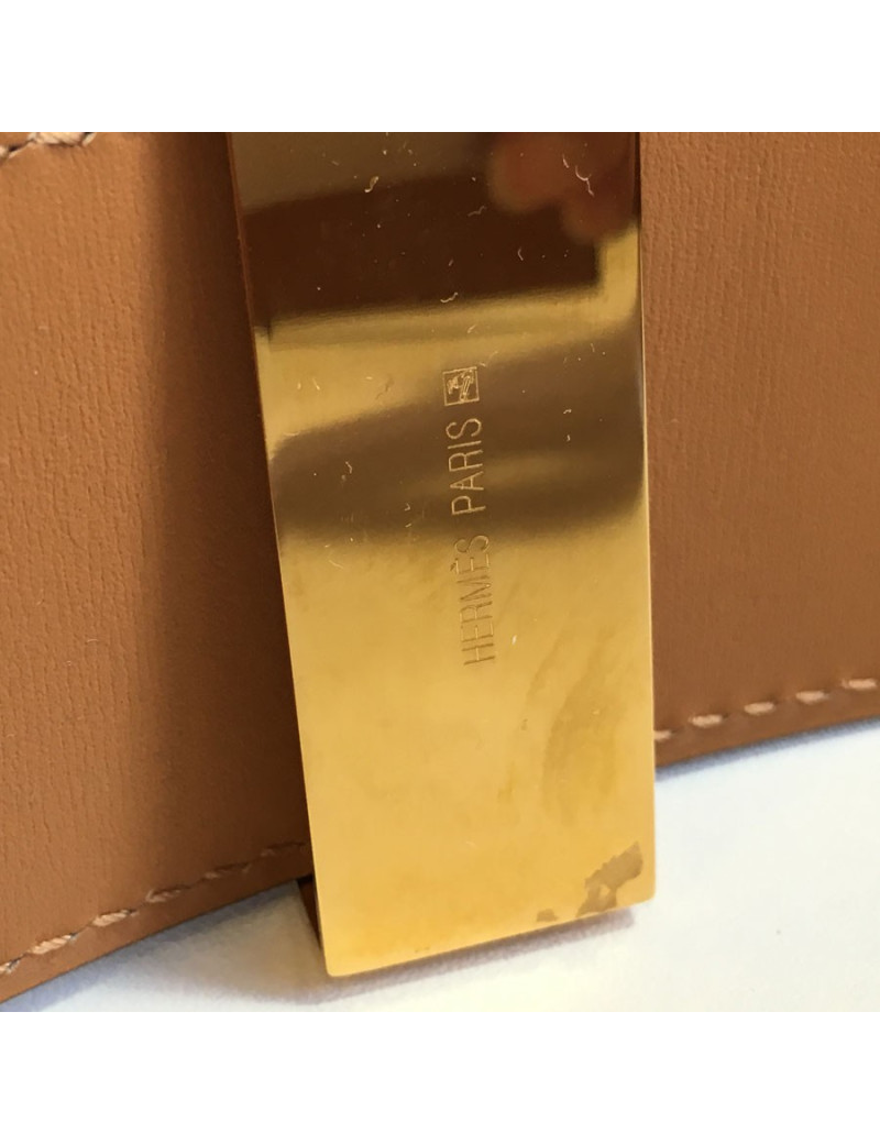 Ceinture Médor CDC HERMES en cuir étoupe T80