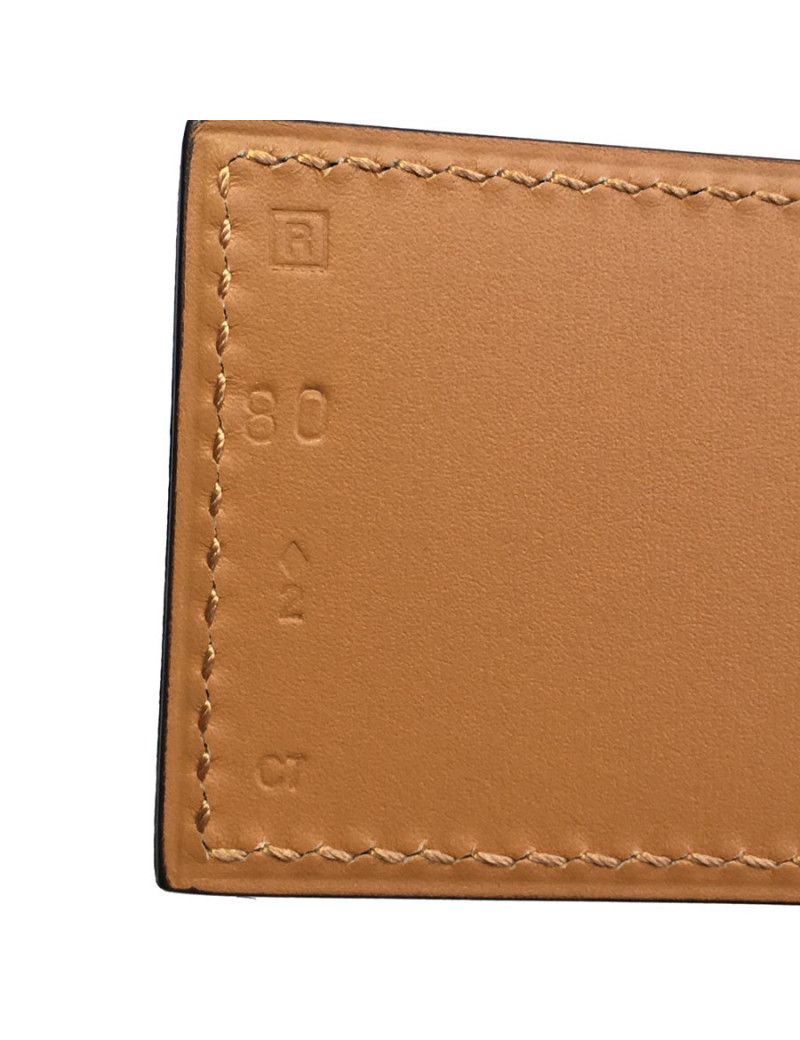 Ceinture Médor CDC HERMES en cuir étoupe T80