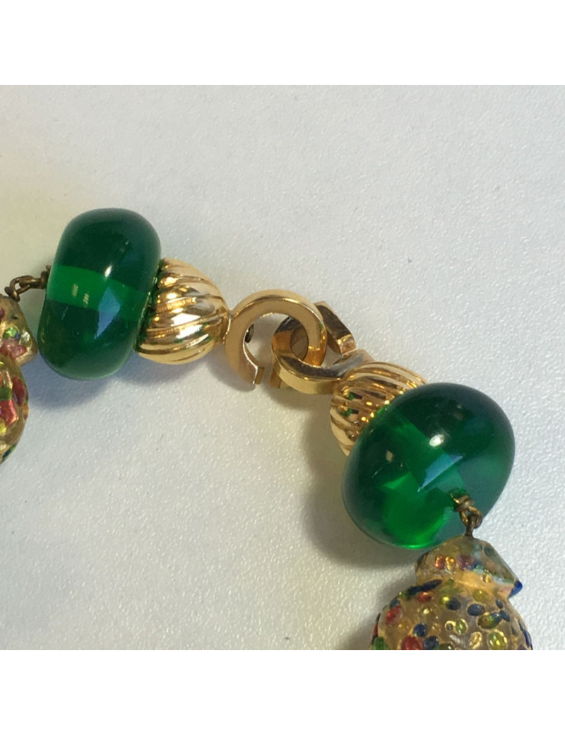 Bracelet CHRISTIAN DIOR fantaisie en plastique multicolore