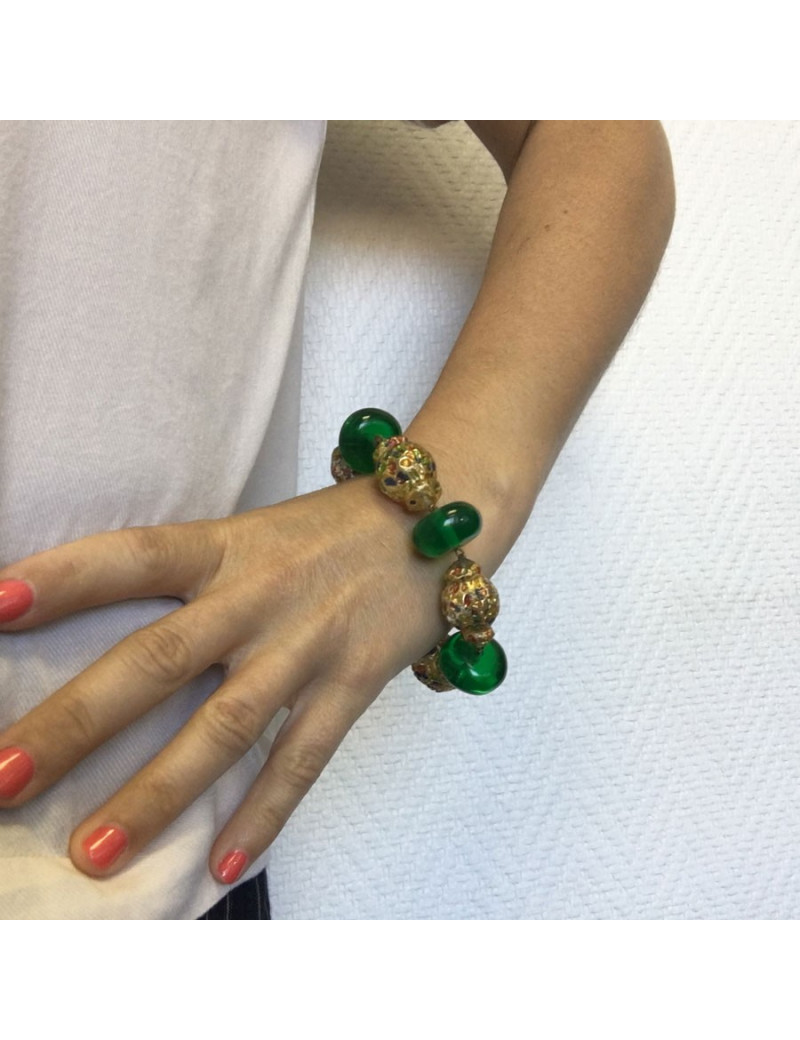 CHRISTIAN DIOR fancy multicolored plastic bracelet