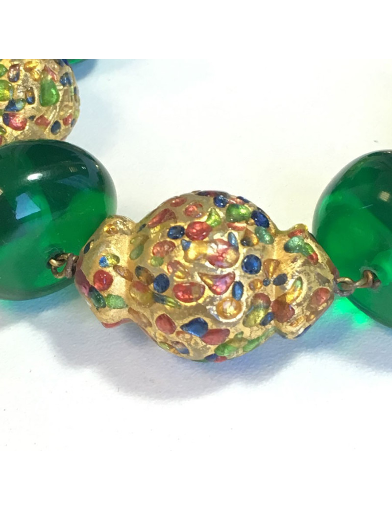 Bracelet CHRISTIAN DIOR fantaisie en plastique multicolore