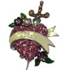 PIN Christian DIOR heart pink with bright