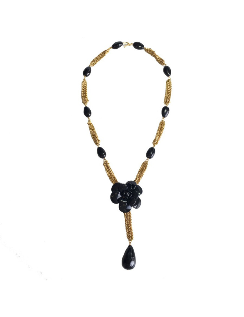 Collier CHANEL  Couture chaîne et camélia