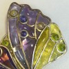 Broche LOUIS VUITTON Série limitée papillon en pâte de verre multicolore