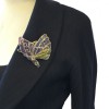 LOUIS VUITTON Butterfly brooch in mulitcolored molten glass