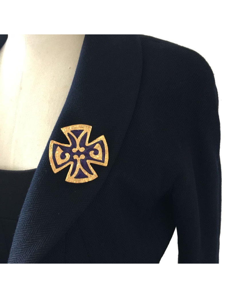 PIN YSL SAINT LAURENT Vintage Golden and blue night