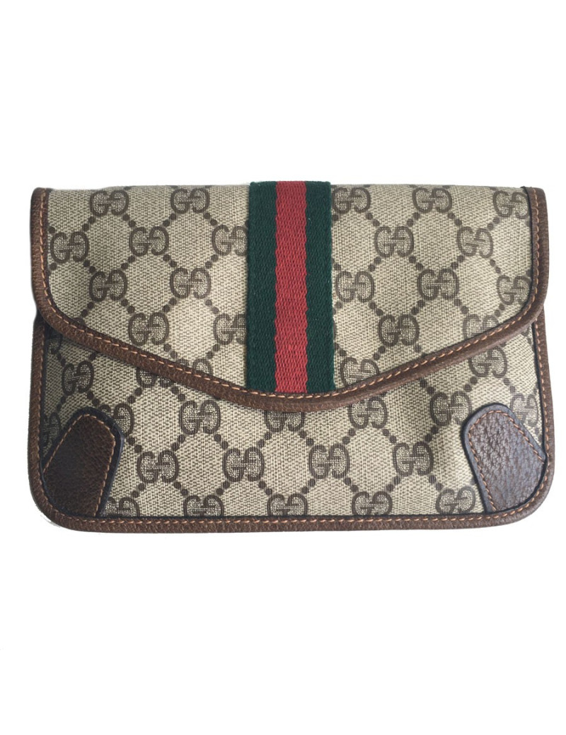 Pochette GUCCI vintage en toile monogram