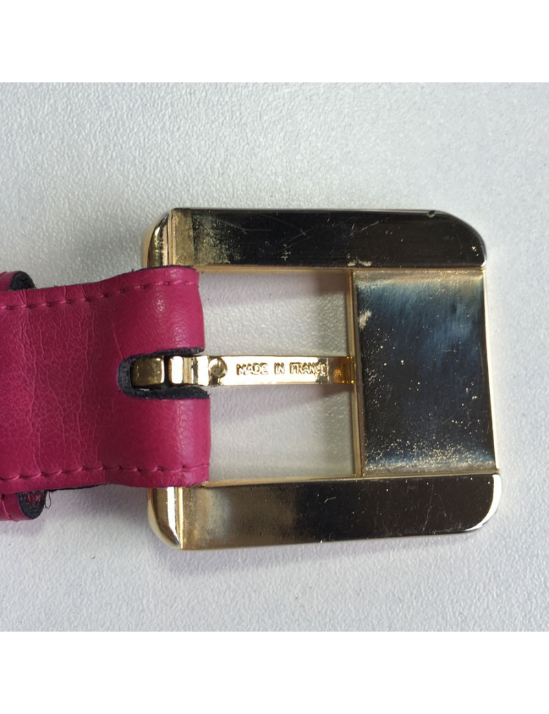 Ceinture YVES SAINT LAURENT cuir rose T75