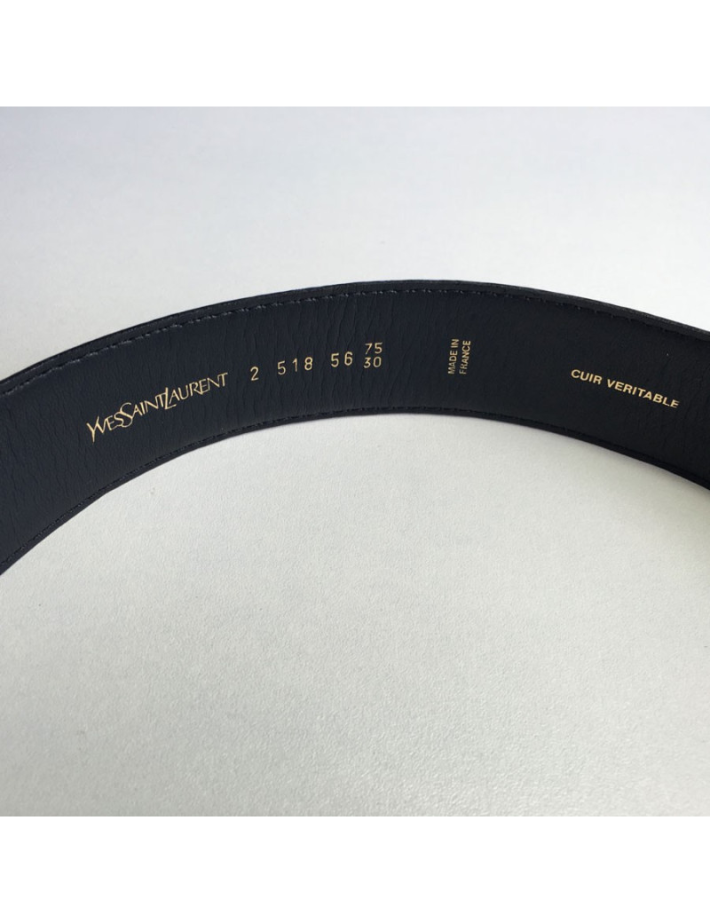 Ceinture YVES SAINT LAURENT suede bleu T75