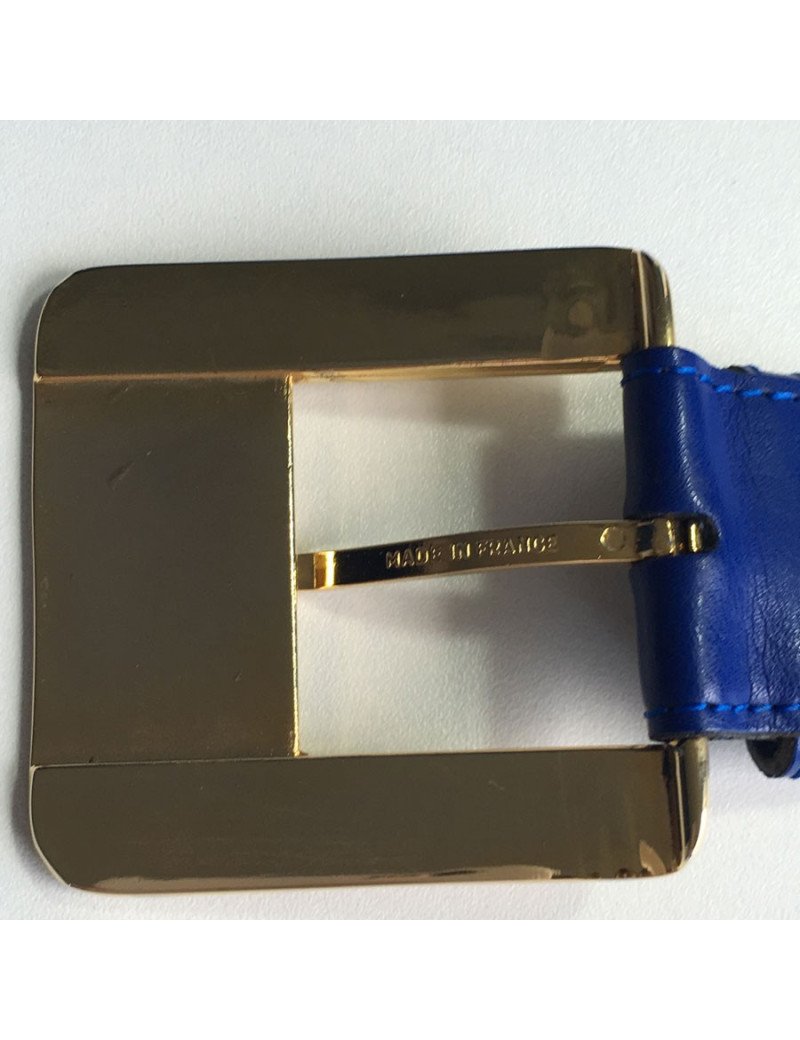 Ceinture YVES SAINT LAURENT cuir bleu T75