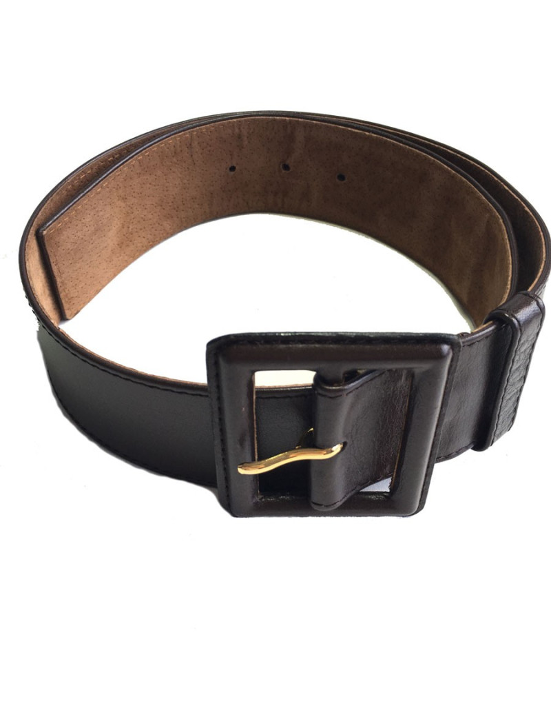 Ceinture YVES SAINT LAURENT en cuir marron T75