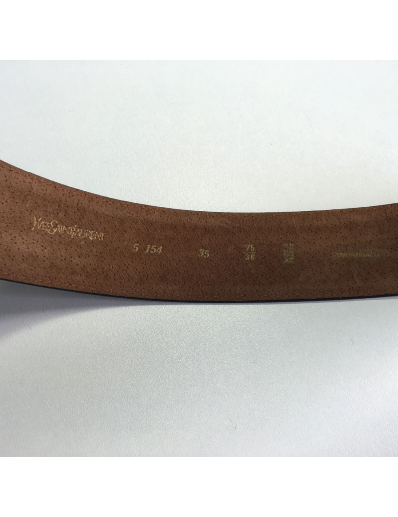 Ceinture YVES SAINT LAURENT en cuir marron T75