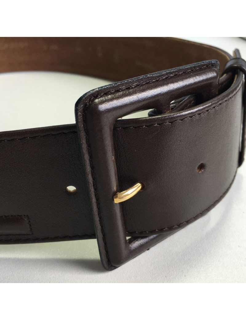 T75 brown leather belt YVES SAINT LAURENT