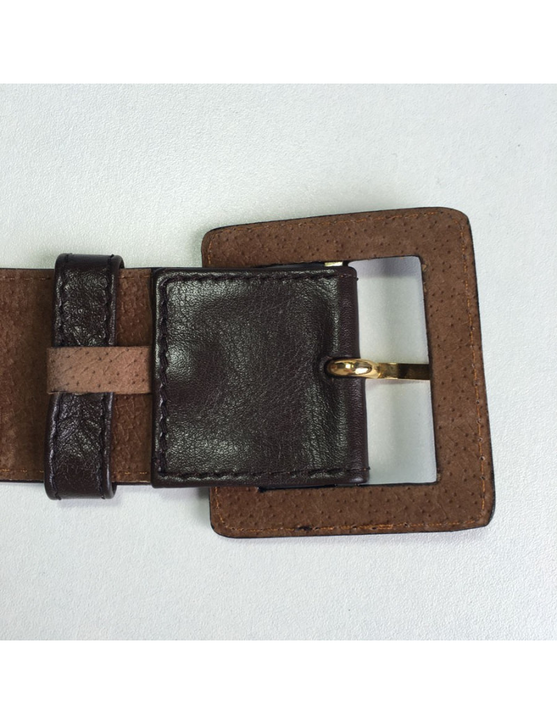 T75 brown leather belt YVES SAINT LAURENT