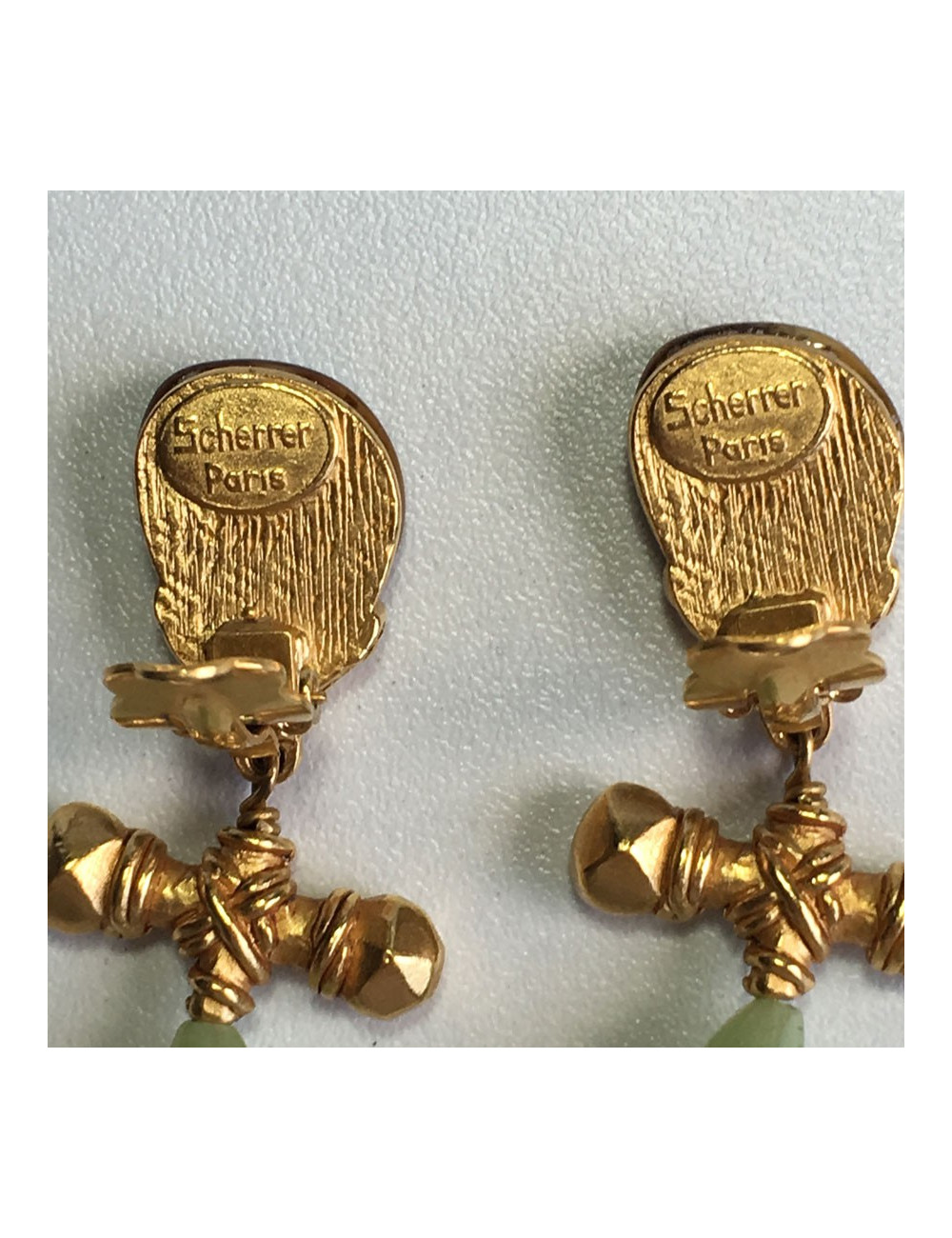 Boucles d'oreille clips JEAN-LOUIS SHERRER pendants