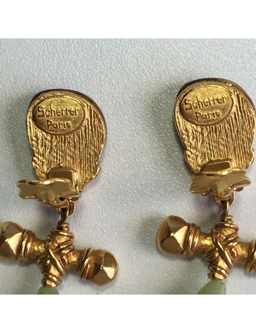 Boucles d'oreille clips JEAN-LOUIS SHERRER pendants