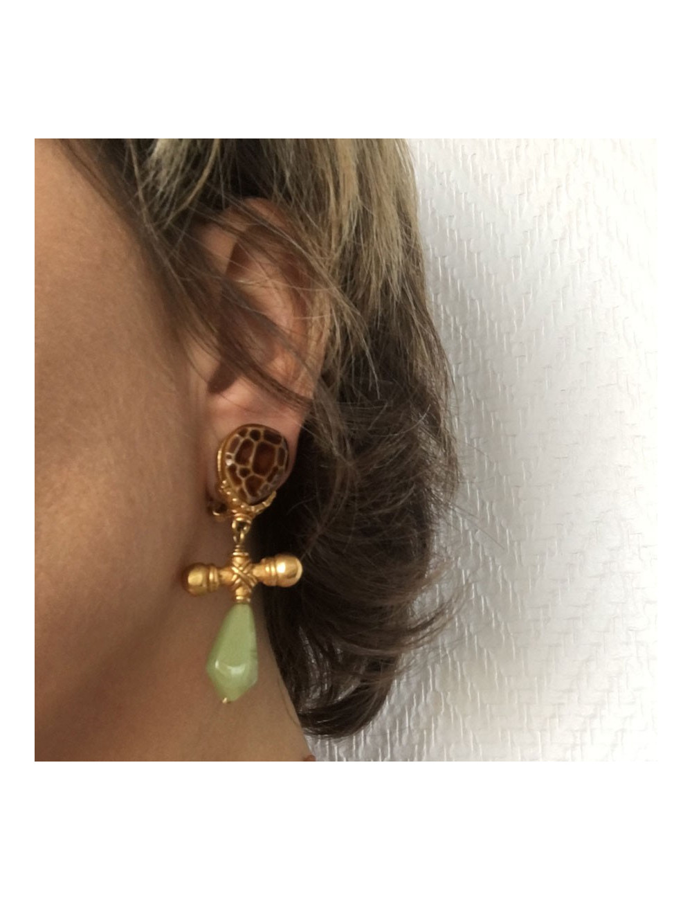 Boucles d'oreille clips JEAN-LOUIS SHERRER pendants