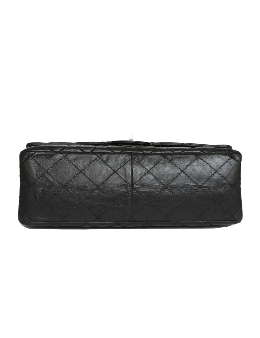 Bag 2.55 CHANEL black distressed leather