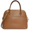 HERMES 'Bolide' bag in gold grained courchevel leather