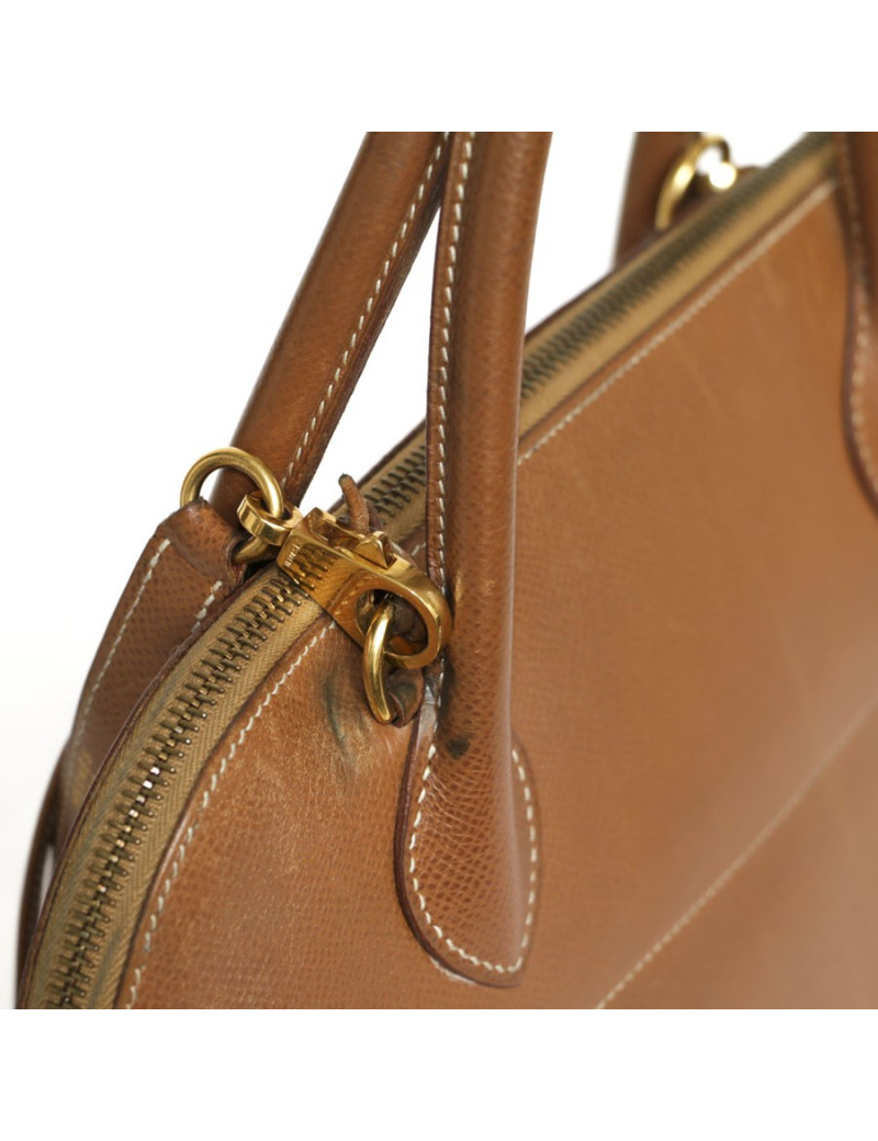 HERMES 'Bolide' bag in gold grained courchevel leather