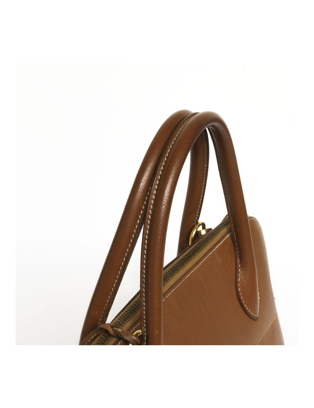 HERMES 'Bolide' bag in gold grained courchevel leather