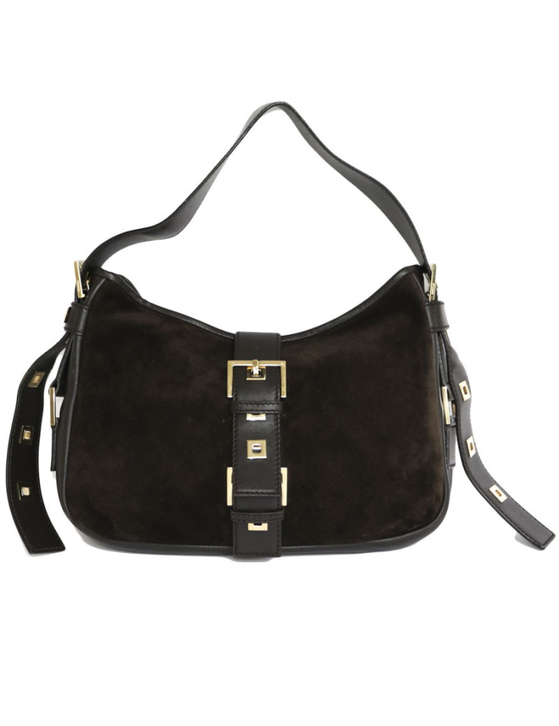 Sac SAINT LAURENT veau velours marron