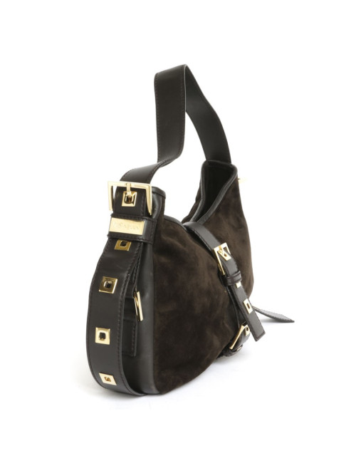 Sac SAINT LAURENT veau velours marron