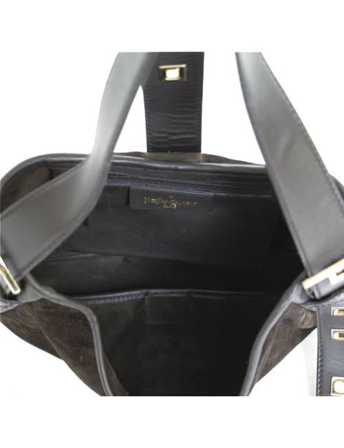 Sac SAINT LAURENT veau velours marron