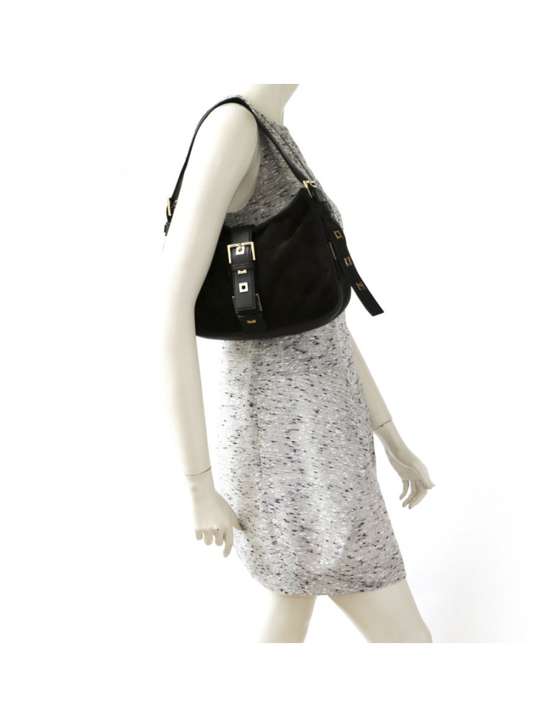 Sac SAINT LAURENT veau velours marron