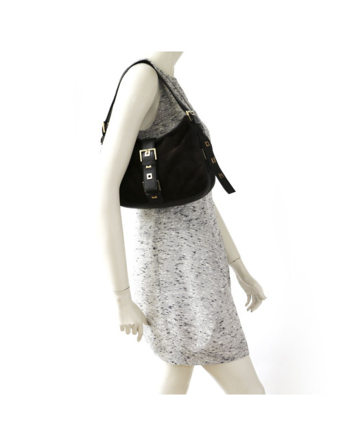 Sac SAINT LAURENT veau velours marron